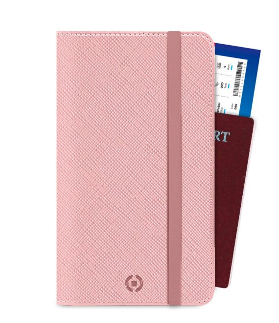 PASSPORTV - Custodia porta documenti, passaporti in pelle sintetica con chiusura magnetica e tasca porta scheda Sim e slot per carte