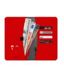 PASSPORTV - Custodia porta documenti, passaporti in pelle sintetica con chiusura magnetica e tasca porta scheda Sim e slot per carte