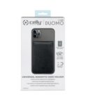 CARDD - Porta carte magnetico universale per il retro degli smartphone materiale pelle sintetica colore nero