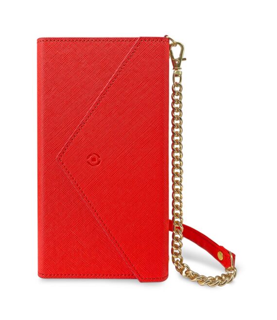 ATHENA - Pochette universale a portafoglio effetto safiano con chiusura magnetica compatibile con smartphone fino a 6.9"