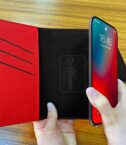 ATHENA - Pochette universale a portafoglio effetto safiano con chiusura magnetica compatibile con smartphone fino a 6.9"
