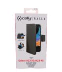 WALLY - Custodia a libro in pelle sintetica con chiusura flap magnetico, slot per carte e funzione stand Samsung Galaxy A23 5G/ Galaxy A23 5G Enterprise Edition/ Galaxy A23 4G