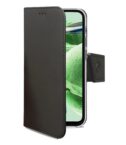 WALLY - Custodia a libro in pelle sintetica con chiusura flap magnetico, slot per carte e funzione stand colore nero compatibile con Xiaomi Redmi Note 12 5G/ Poco X5 5G