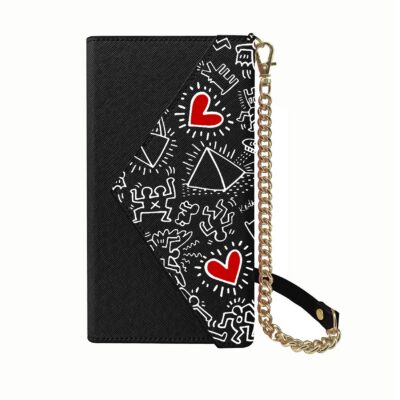 KEITH HARING - Pochette universale con fissaggio magnetico compatibile con gli smartphone fino a 6.7″ dimensione display