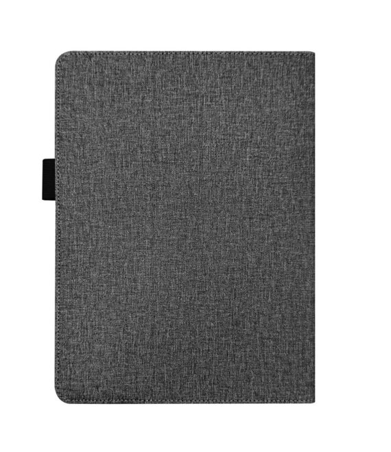 UNIFOLIOTAB13 - Custodia universale a libro colore grigio funzione stand con banda elastica di chiusura esterna compatibile con i Tablet fino a 13"