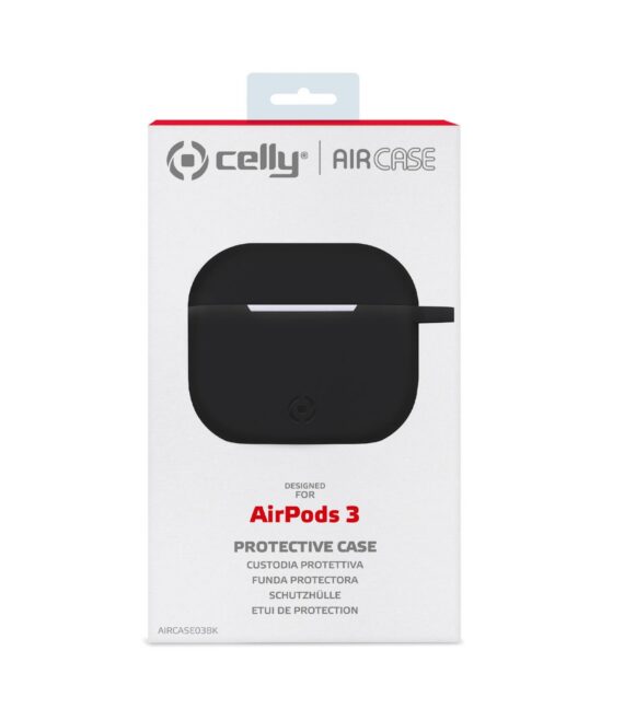 AIRCASE - Custodia in silicone morbido compatibile con Airpods 3rd Gen.