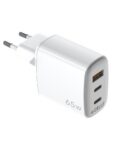Caricabatteria da rete con tripla porta 2 USB-C e USB-A, tecnologia GaN, potenza massima 65 Watt [UPTC COLLECTION]