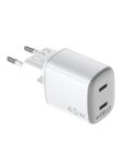 UPTC2USBC45W - Caricabatteria da rete con doppia porta USB-C, tecnologia GaN, potenza massima 45 Watt [UPTC COLLECTION]