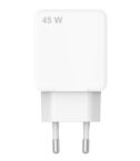 SLIMTC1C1A45W - Caricabatteria da rete slim con doppia porta USB-C e USB-A, 1 cm di larghezza, tecnologia GaN, potenza massima 45 Watt [SLIM COLLECTION]