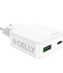 SLIMTC1C1A45W - Caricabatteria da rete slim con doppia porta USB-C e USB-A, 1 cm di larghezza, tecnologia GaN, potenza massima 45 Watt [SLIM COLLECTION]