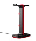 CYBERSTATION - Alzatina porta cuffie, luci RGB, utilizzabile come HUB o Power station, due porte USB-A