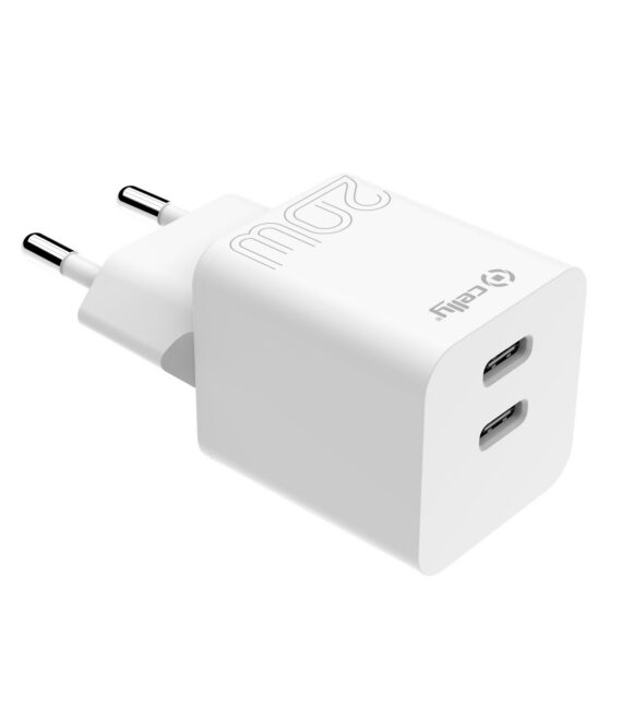 TC2USBC20W - Caricabatteria da rete con doppia porta USB-C, potenza massima 20 Watt, tecnologia Power Delivery [PRO POWER]