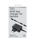 TCTIPS65W - Caricabatteria per laptop con cavo USB-C integrato, gamma di adattatori intercambiabili, potenza massima 65 Watt
