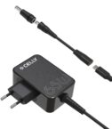 TCTIPS65W - Caricabatteria per laptop con cavo USB-C integrato, gamma di adattatori intercambiabili, potenza massima 65 Watt
