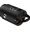 Caricabatteria da auto con doppia porta USB-A e USB-C, potenza massima 30 Watt, tecnologia Power Delivery
