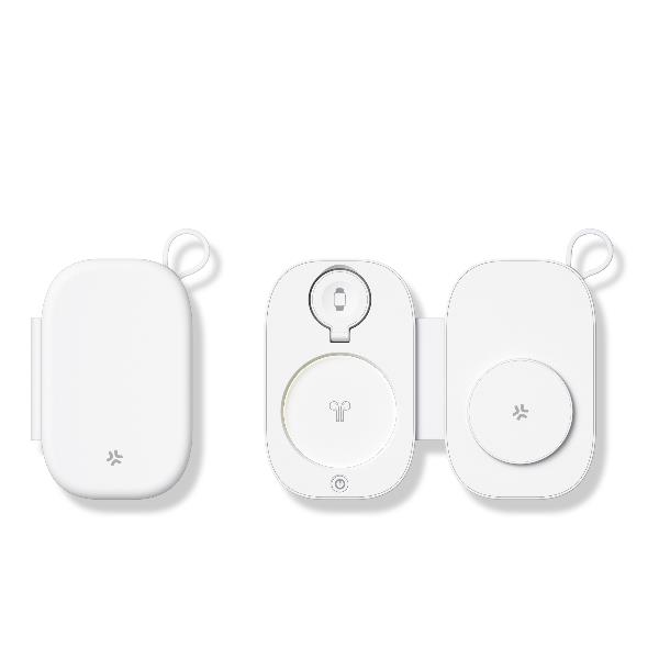 MAGPOCKET3IN1 - Caricabatteria Wireless magnetico 3in1, Tecnologia Magsafe, potenza massima 15 Watt, pieghevole, ultra sottile