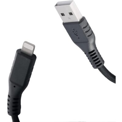 Cavo USB-A a Lightning, lunghezza 2 metri, potenza massima 12 Watt, Certificazione 'MFI'
