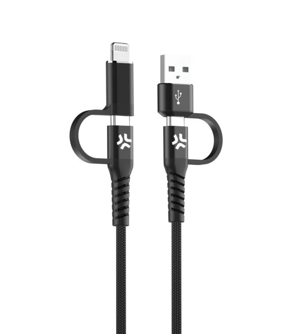 USBC4IN1 - 60W 4in1 USB-C to USB-C Cable + USB-A & Lightning adapters [POWER DELIVERY]