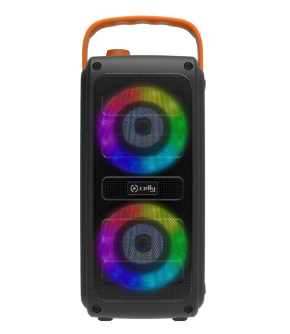 Speaker wireless con microfono a filo integrato, potenza audio 10 Watt, luci RGB, funzione Karaoke [PARTY COLLECTION]