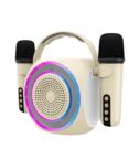 PARTYMIC2 - Speaker wireless con due microfoni wireless inclusi, potenza audio 5 Watt, luci RGB, slot per schede di memoria, porta AUX, porta USB-A [PARTY COLLECTION]