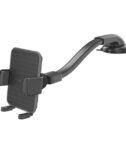 MOUNTFLEXPLUS - Supporto universale da auto per smartphone fino a 6.5", meccanico, utilizzo parabrezza/cruscotto, braccio flessibile, testina regolabile 360°, funzione auto-release