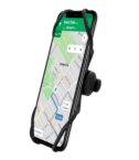 SWIPEBIKESTEM - Supporto universale per smartphone utilizzo con bici, ebike, da manubrio, materiale morbido silicone, funzionalità swipe-up e Face-ID, cinghia regolabile