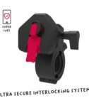 SNAPBIKE - Supporto modulare per smartphone, utilizzabile manubrio bici e ebike, sistema blocco sicuro, testina regolabile, incastro device tramite piastra dedicata in confezione