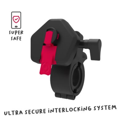 SNAPFLEX – Supporto universale per bici e ebike, sistema modulare ad incastro, utilizzo manubrio, compatibile con smartphone fino a 6.9″ dimensione display, finestra per touch