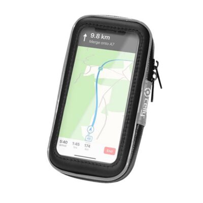 FLEXBIKE - Supporto universale per smartphone, utilizzo con manubri tubolari di bici e ebike, custodia impermeabile, funzione touch screen, morsetto regolabile