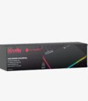 CYBERPAD - Tappetino per mouse da Gaming con luci RGB multicolore su tutti i bordi, morbido tessuto, base gommata con texture anti scivolo