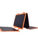 Caricabatteria a ricarica solare con porta USB-A, certificazione IP67, potenza massima 10 Watt, due moschettoni inclusi