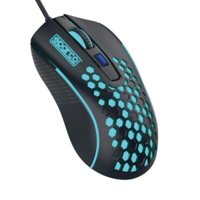 SPARCO - Mouse cablato a filo ergonomico, connessione USB-A, adatta per il gaming, luci Rainbow HIVE [SPARCO COLLECTION]