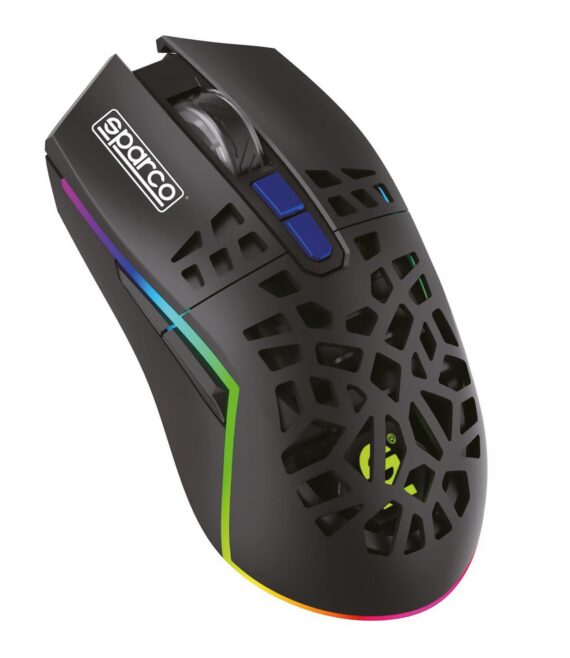 SPARCO - Mouse wireless, design ergonomico, click silenzioso, luci RGB, adatto per il gaming CLUTCH [SPARCO COLLECTION]