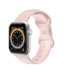 WBANDSIL - Cinturino di ricambio compatibile con Apple Watch Band 42/44/45mm, chiusura rapida, doppia fibbia, morbido silicone