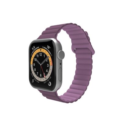 WBANDMAG - Cinturino di ricambio per Apple Watch da 42/44/45mm, materiale silicone sagomato, chiusura con aggancio magnetico