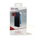AIRPELLE - Custodia a libro in vera pelle colore nero compatibile con Apple iPhone SE 2020/ iPhone 8/ iPhone 7
