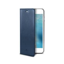 AIRPELLE -Custodia a libro in vera pelle colore blu compatibile con Apple iPhone SE 2020/ iPhone 8/ iPhone 7