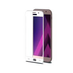 3DGLASS - Vetro 9H con bordo colorato bianco per schermo curvo compatibile con Samsung Galaxy A3 2017