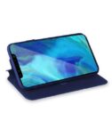 PRESTIGE - Custodia ad agenda ultrasottile con finitura morbida con effetto opaco colore blu compatibile con Apple iPhone Xs Max