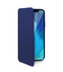 PRESTIGE - Custodia ad agenda ultrasottile con finitura morbida con effetto opaco colore blu compatibile con Apple iPhone Xs Max