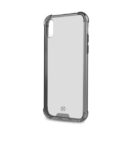 ARMOR - Cover rigida trasparente nero con bordi corrazzati e angoli rinforzati compatibile con Apple iPhone Xs Max