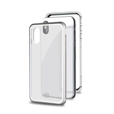 ATTRACTION - Cover magnetica con bordi in alluminio, protezione 360° compatibile con Apple iPhone Xs/ iPhone X