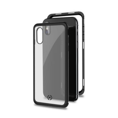 ATTRACTION - Cover magnetica con bordi in alluminio, protezione 360° compatibile con Apple iPhone Xs Max