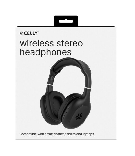 HEADPHONESPTL - Cuffia wireless, comandi integrati, microfono incorporato, archetto regolabile, connessione automatica, padiglioni imbottiti, tempo utilizzo 8 ore