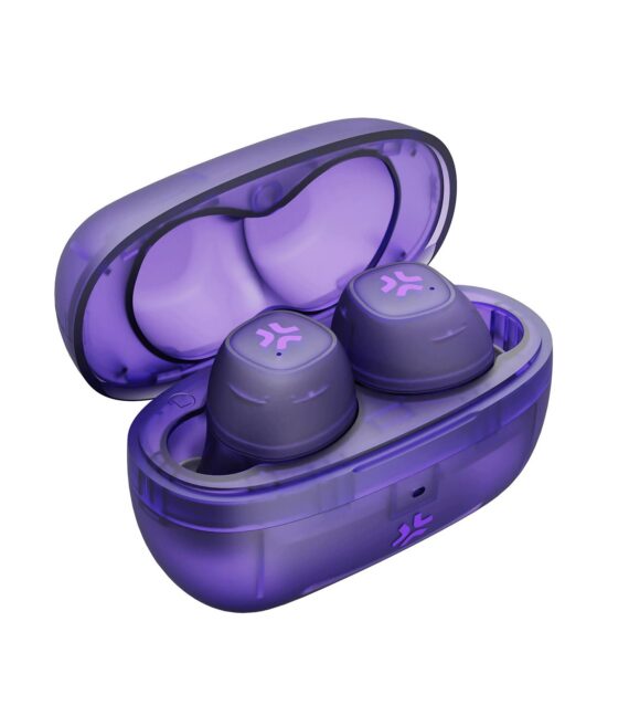 GLASSSOUND - Auricolare True wireless con design trasparente, capsule IN-EAR, microfono integrato in entrambi gli auricolari, tasti touch multi funzione, cavo USB-C incluso
