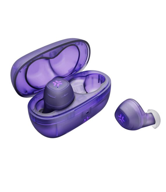 GLASSSOUND - Auricolare True wireless con design trasparente, capsule IN-EAR, microfono integrato in entrambi gli auricolari, tasti touch multi funzione, cavo USB-C incluso