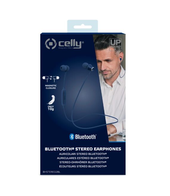 BHSTEREO2 - Auricolare stereo Bluetooth IN-EAR, cavo anti-groviglio, microfono integrato, remote control