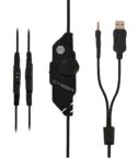 CYBERBEAT - Cuffia a filo per Gaming, connessione jack 3.5mm, padiglioni imbottiti, microfono flessibile, controllo remoto, funzione mute, luci LED