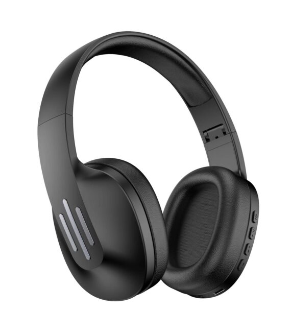 FLOWBEAT - Cuffia wireless, padiglioni imbottiti, archetto regolabile, microfono integrato, 7 ore di riproduzione