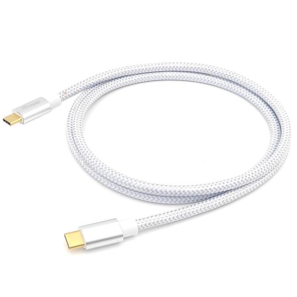 EQUIP - CAVO USB 3.2 Gen 2 da C a C, M/M, PD100W, 4K/60Hz, 10Gbps, Bianco, 1.0m
